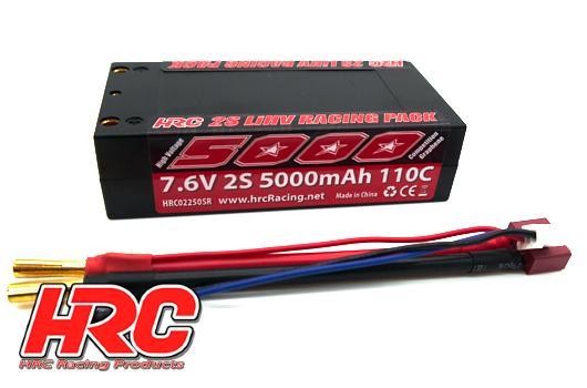 HRC Racing HRC02250SR4 Battery - LiPo HV 2S - 7.6V 5000mAh 110C Graphene - Shorty - 4mm - 96x46x25