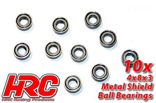 HRC Racing HRC1208 Ball Bearings - metric - 4x 8x3mm (10 pcs)