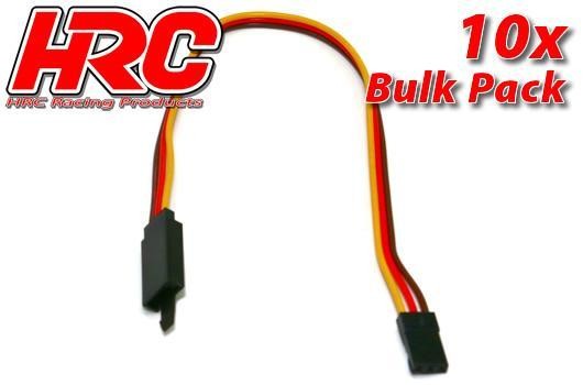 Pro-Line HRC9242CLB Servo Extension Cable - with Clip - Male:Female - JR - 30cm Long - BULK 10 pcs